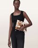 AllSaints AllSaints bettina cowhide clutch purse in cream-Multi - 1