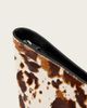 AllSaints AllSaints bettina cowhide clutch purse in cream-Multi - 3