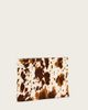 AllSaints AllSaints bettina cowhide clutch purse in cream-Multi - 4