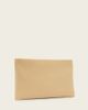 AllSaints AllSaints Bettina lambs leather clutch bag in pale yellow - 4