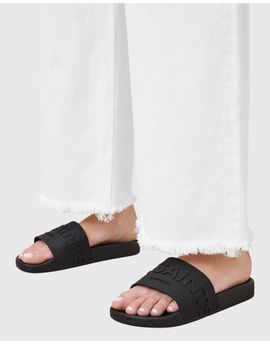 AllSaints AllSaints Biggy rubber slides in black