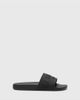AllSaints AllSaints Biggy rubber slides in black - 2