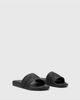 AllSaints AllSaints Biggy rubber slides in black - 3