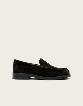AllSaints AllSaints Bloom leather loafers in oxblood red