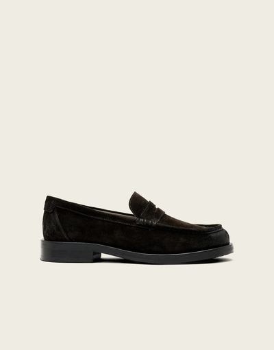 AllSaints AllSaints Bloom leather loafers in oxblood red