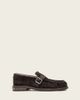AllSaints AllSaints Blossom buckle suede leather loafers in dark brown - 1