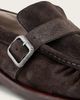 AllSaints AllSaints Blossom buckle suede leather loafers in dark brown - 3