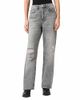 Allsaints Allsaints Brooklyn High Rise Straight Leg Jeans in Destroy Grey - 1