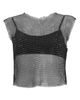 AllSaints AllSaints Calytrix Sparkle Mesh Crop Top - 5