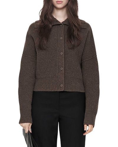 Allsaints Allsaints Caron Wool Funnel Neck Cardigan