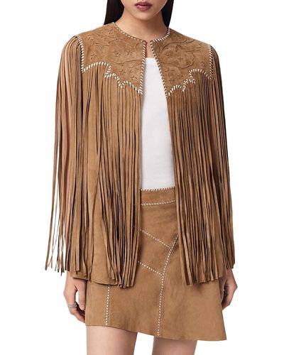 Allsaints Allsaints Carter Tassel Suede Vest
