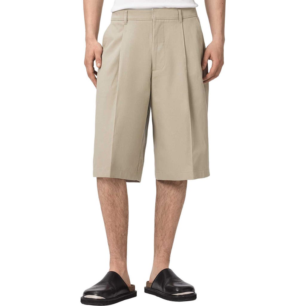 AllSaints AllSaints Castro Pleated Cotton Shorts