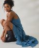 AllSaints AllSaints Cavalry Crepe Twist Strap Tiered Ruffle High-Low Maxi Dress in Blue, Women's at Urban Outfitters - 3