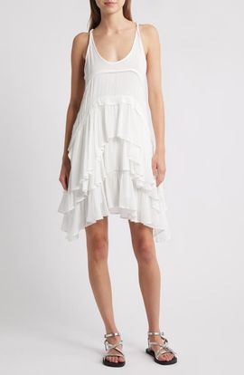 AllSaints AllSaints Cavarly Tiered Asymmetric Hem Dress