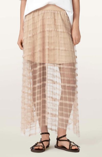 AllSaints AllSaints Celia Tiered Midi Skirt