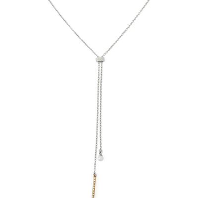 AllSaints AllSaints Chain & Faux Pearl Y-Necklace