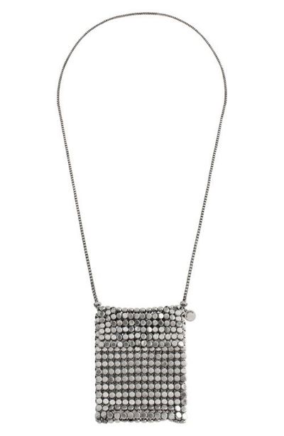 AllSaints AllSaints Chainmail Bag Long Pendant Necklace