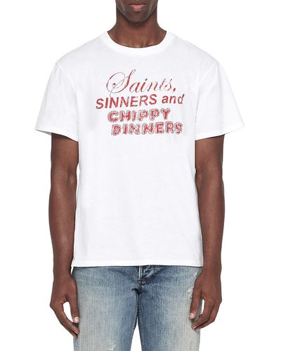 Allsaints Allsaints Chippy Dinners Cotton Crewneck T-Shirt
