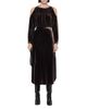 Allsaints Allsaints Chrissy Velvet Cold Shoulder Midi Dress - 1