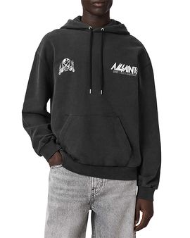 Allsaints Allsaints Chromium Logo Graphic Drawstring Tour Hoodie