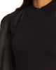 AllSaints AllSaints Cleo Mixed Media Balloon Sleeve Cotton Blend Blouse - 4
