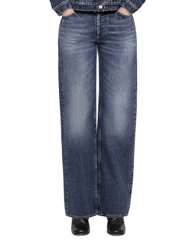 Allsaints Allsaints Cohen High Rise Straight Jeans in Light Indigo