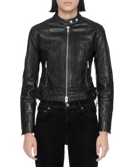 Allsaints Allsaints Comet Leather Slim Fit Moto Jacket