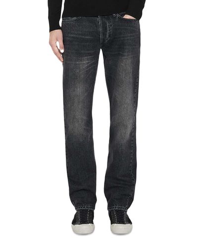 Allsaints Allsaints Cotton Blend Loose Fit Five Pocket Jeans in Washed Black