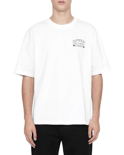 Allsaints Allsaints Cotton Relaxed Logo Graphic Crewneck T-Shirt