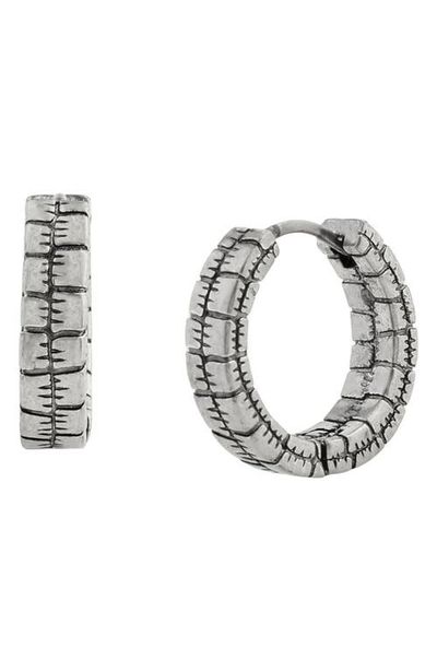 AllSaints AllSaints Croc Embossed Huggie Hoop Earrings