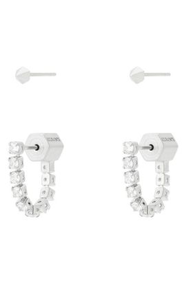 AllSaints AllSaints Crystal Front-Back Stud Earrings Set 