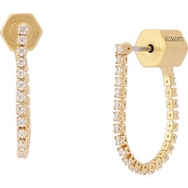 AllSaints AllSaints Crystal Front-to-Back Hoop Earrings