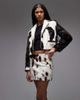 AllSaints AllSaints dapple cow hide mini skirt in cream-Multi - 1