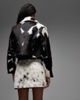 AllSaints AllSaints dapple cow hide mini skirt in cream-Multi - 3