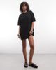 AllSaints AllSaints Darcy short sleeve diamante detail T-shirt mini dress In washed black - 2