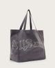 AllSaints AllSaints Decent logo large canvas tote bag in washed black - 3