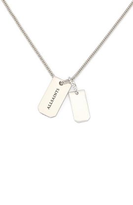 AllSaints AllSaints Dog Tag Long Pendant Necklace
