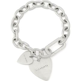 AllSaints AllSaints Double Heart Chain Link Bracelet