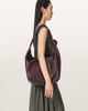 AllSaints AllSaints Effie knot large leather shoulder bag in burgundy-Red - 4