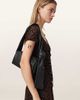 AllSaints AllSaints Effie knot leather shoulder bag in black - 2