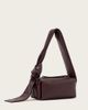 AllSaints AllSaints Effie knot leather shoulder bag in burgundy-Red - 1