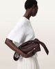 AllSaints AllSaints Effie knot leather shoulder bag in burgundy-Red - 2