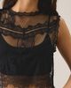 AllSaints AllSaints Eliza Sheer Mesh + Lace Cropped Tank Top in Black, Women's at Urban Outfitters - 3