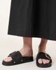 AllSaints AllSaints Ellie studded leather slides in black - 1