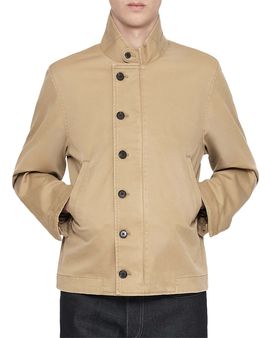 Allsaints Allsaints Enfield Cotton Blend Stand Collar Jacket