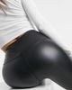 AllSaints AllSaints faux leather legging short in black - 3