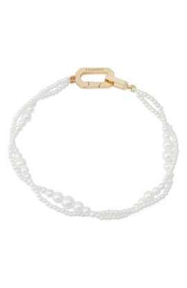 AllSaints AllSaints Faux Pearl Double Strand Bracelet