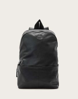AllSaints AllSaints Finn leather backpack in black