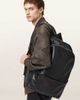 AllSaints AllSaints Finn leather backpack in black - 2
