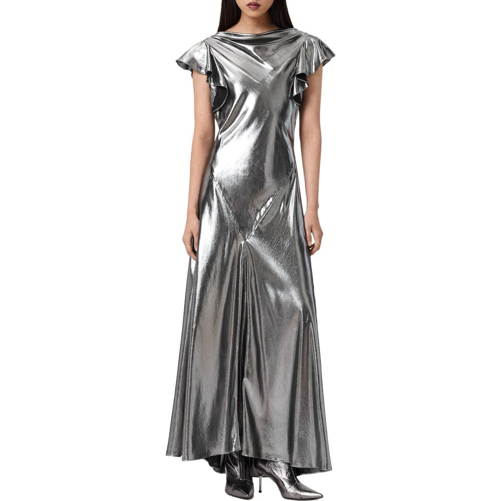 grey cowl neck maxi dress Cowl Neck Maxi Dress main image 0
